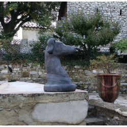 Edle Windhundkopf Statue