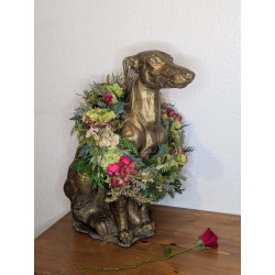 Whippet Steinfigur aus Beton für Ihren Garten