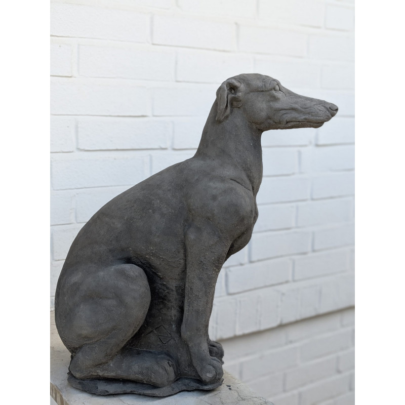 Whippet Steinfigur aus Beton für Ihren Garten