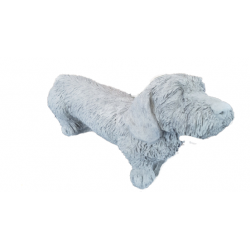 Dackel/ Teckel Rauhaar Steinfigur aus Beton für Ihren Garten